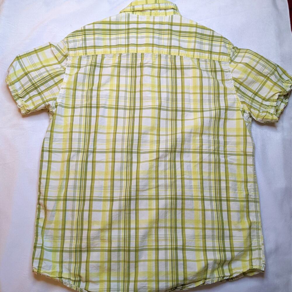 H&M LOGG Green Plaid Shirt Men's Casual Long Sleeve Small - Picture 3 of 4